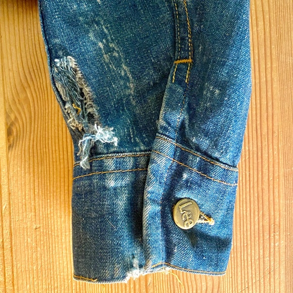 Vintage 70’s LEE RIDERS Distressed Denim Jacket Embroidery (imogene + willie) - Picture 8 of 8